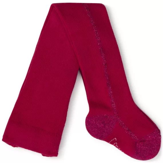 Collants avec rayure Fille Rouge