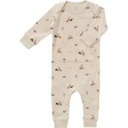 Combinaison pyjama en coton bio Rabbit sandshell (3-6 mois : 60 à 67 cm)