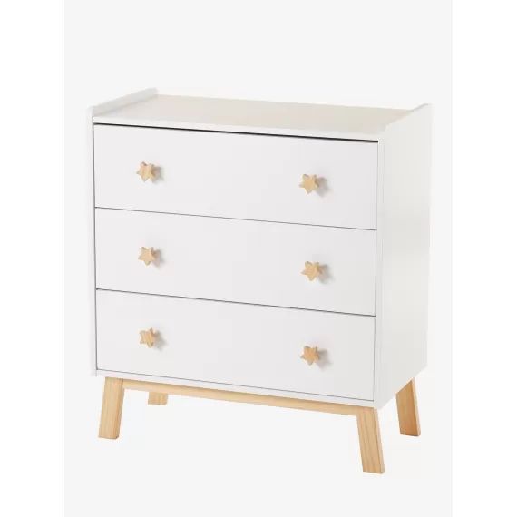 Commode 3 tiroirs LIGNE GRANDE OURSE blanc