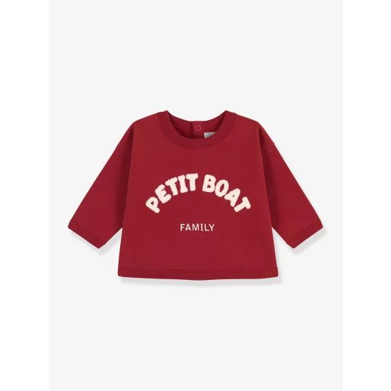 Sweatshirt bébé en coton PETIT BATEAU rouge