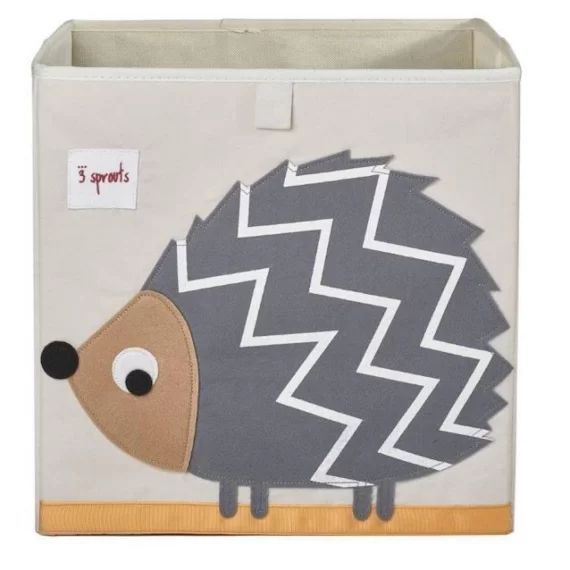 Sac et bac à jouets – Coffre a jouets Herisson gris