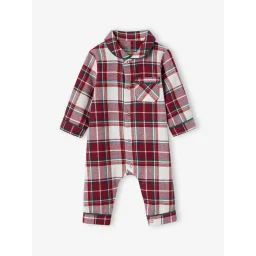 Pyjama de Noël à carreaux bébé capsule famille carreaux rouge