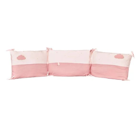 Tour De Lit Bébé En Coton Rose