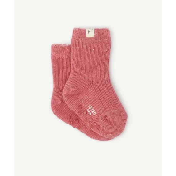 Les chaussettes anti-dérapantes roses –  – Soldes