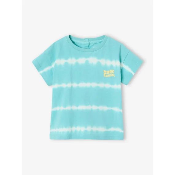 T-shirt effet tie and dye bébé turquoise