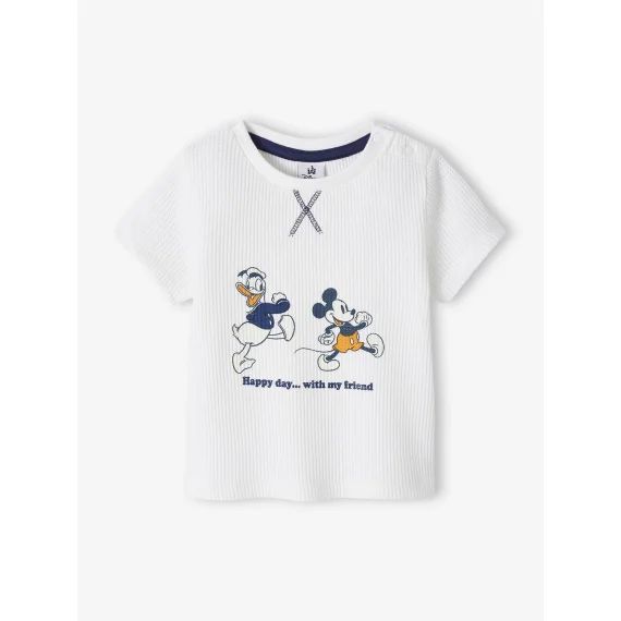 T-shirt nid d&rsquo;abeille bébé Disney® Mickey écru
