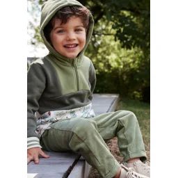 Sweat-shirt À Capuche Bébé En Molleton Montreal Kaki