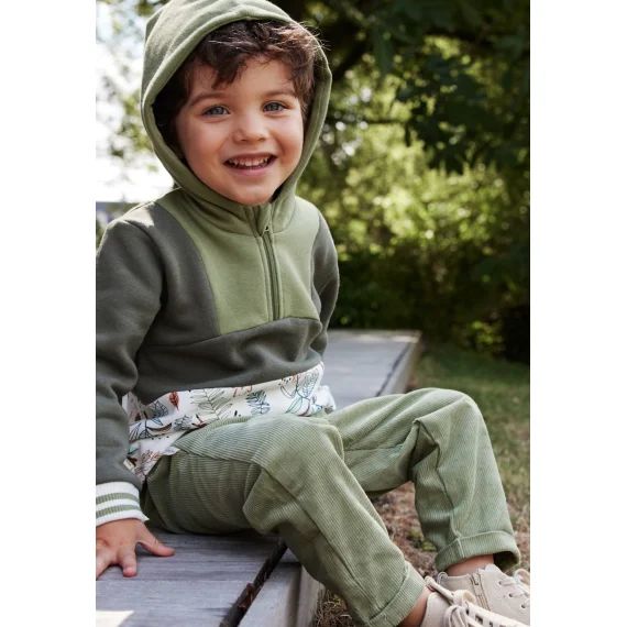 Sweat-shirt À Capuche Bébé En Molleton Montreal Kaki