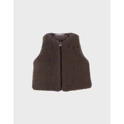 Veste Sans Manches En Sherpa Marron