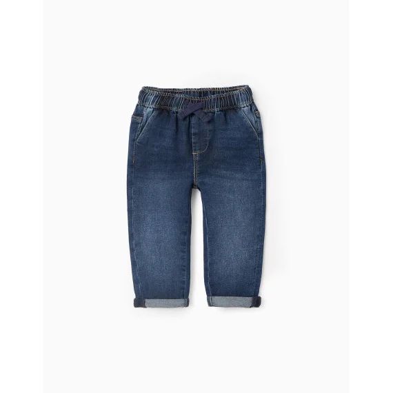 Jean Avec Cordon Comfort Denim Bleu Foncé