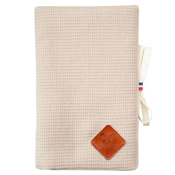 Protège Carnet De Santé En Nid D&rsquo;abeille Beige