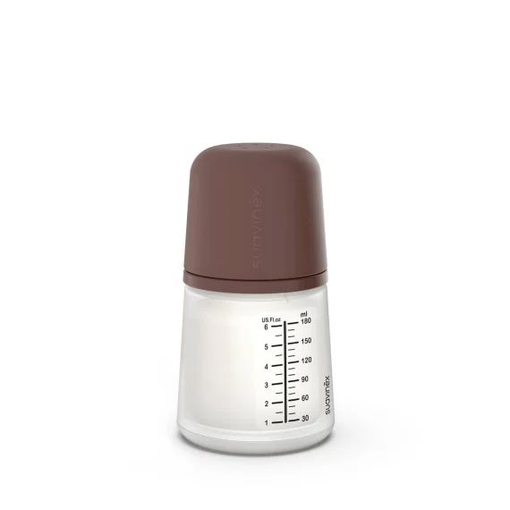 Biberon Anti-colique 180 Ml Spécial Allaitement Zero.zero Marron