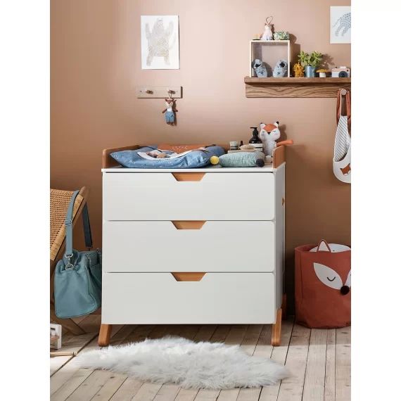 Commode à langer LIGNE PIROUETTE blanc – bois