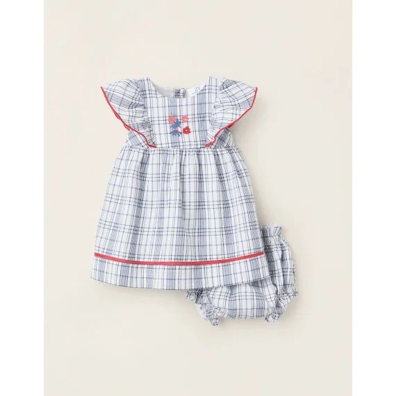 Robe + Bloomer Vichy Blanc