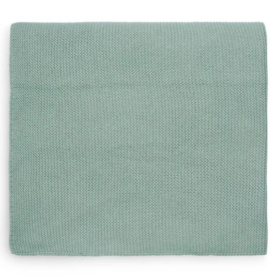 Couverture Basic knit vert d&rsquo;eau (100 x 150 cm)