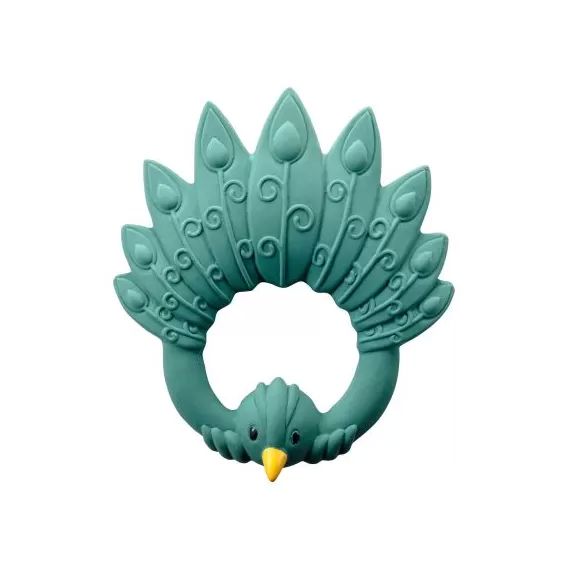 Anneau de dentition Paon vert