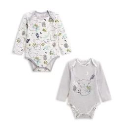 Lot De 2 Bodies Bébé Manches Longues Yakutat Gris
