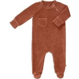 Pyjama en velours bio Copper (0-3 mois : 50 à 60 cm)