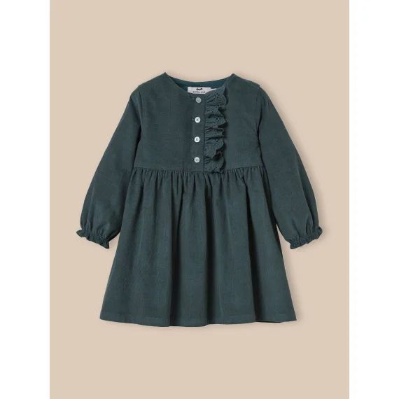 Robe En Velours Eucalyptus