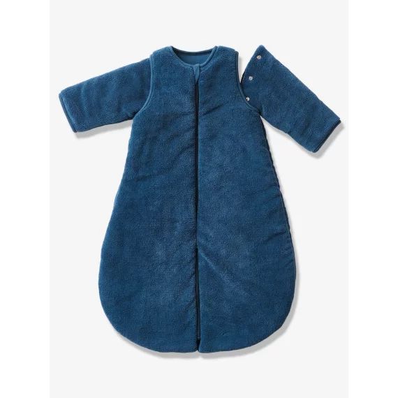 Combinaison de transport polaire microfibre, manches amovibles marine