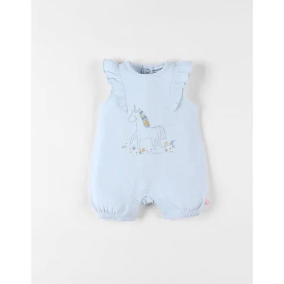 Combishort Licorne En Jersey Bleu