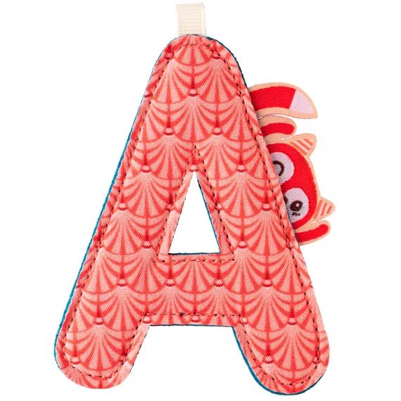 Lettre en tissu à suspendre réversible A Alice (9,5 cm)