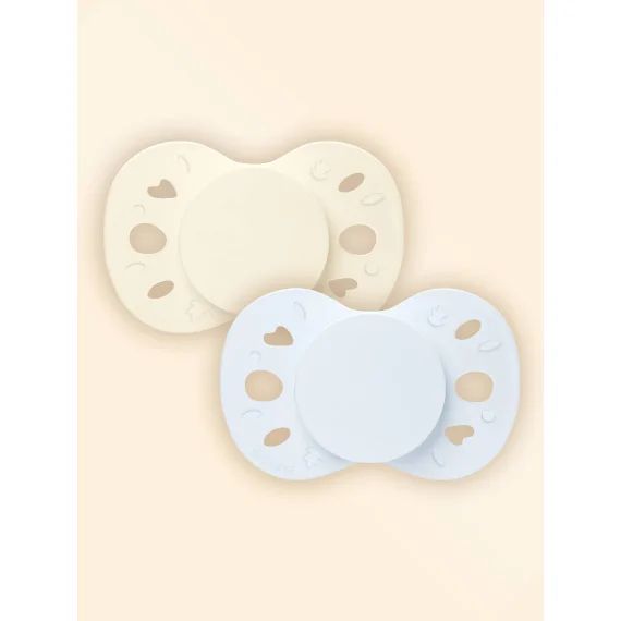 Sucette Anatomique Essentielle – 0-6 Mois – Lot De 2 Bleu + Beige