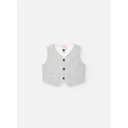 Gilet En Oxford À Rayures Bleu