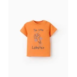 T-shirt À Manches Courtes Orange Clair