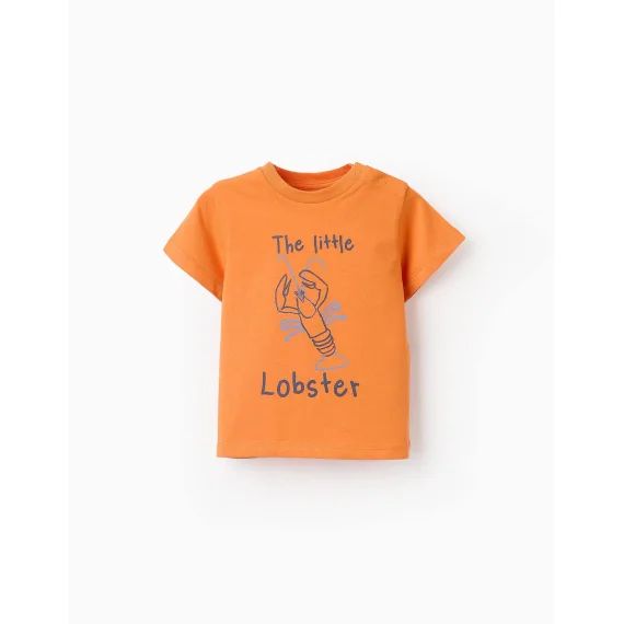 T-shirt À Manches Courtes Orange Clair