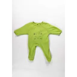 Pyjama vert Fille ou Garçon 1 mois