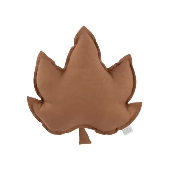 Coussin feuille d&rsquo;érable chocolat Pure nature (43 cm)