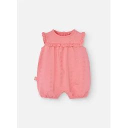 Grenouillère En Tricot Broderies Rose