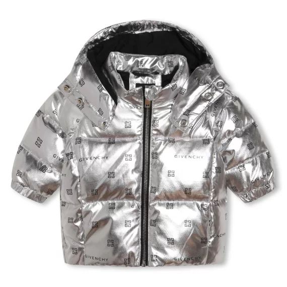 Doudoune à capuche Fille Argent