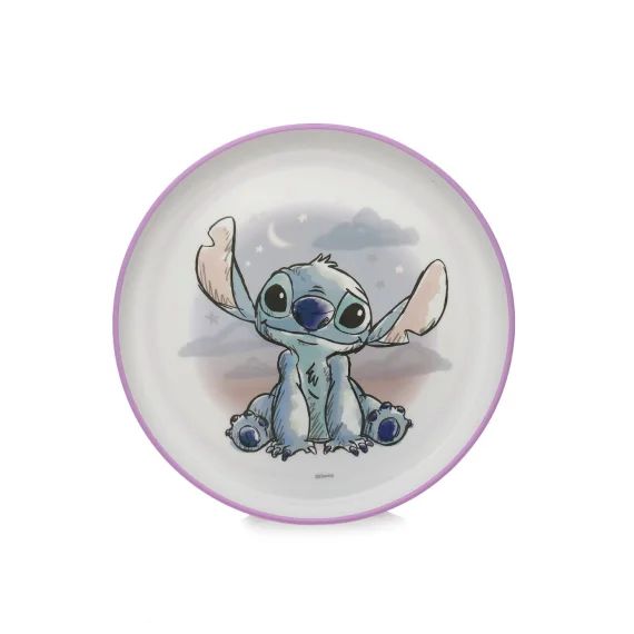 Grande Assiette Antidérapante Lilo Et Stitch Violet