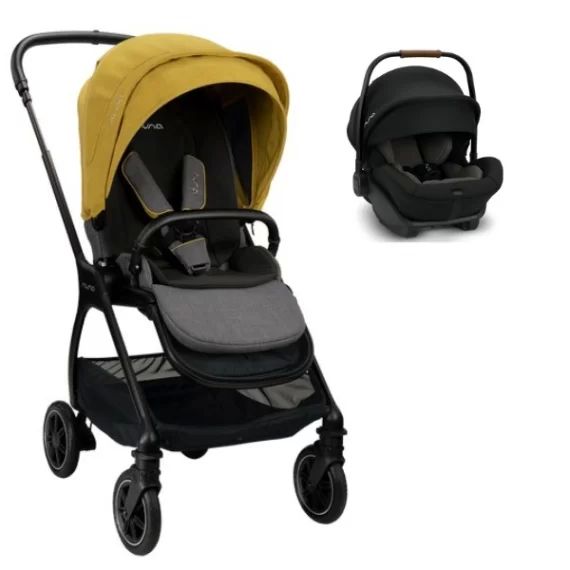 Poussette Nuna Triv – Lemon + Coque Auto Arra Next – Caviar
