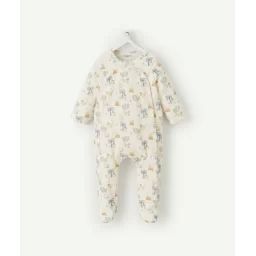Dors bien en velours blanc et imprimé en coton biologique –  – Soldes