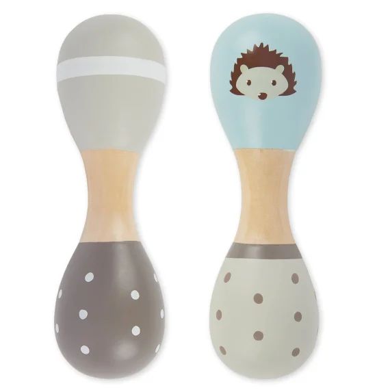 Hochets En Bois Lot De 2 – Motif Faon Igel