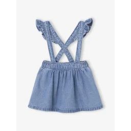 Jupe en denim à bretelles stone