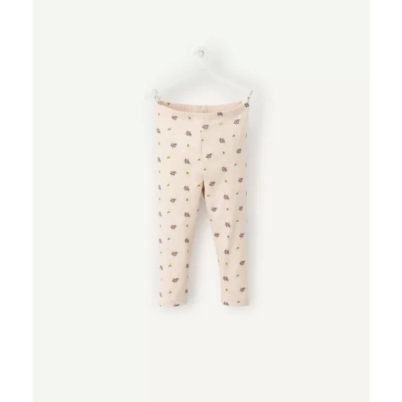 Legging bébé fille en coton biologique rose imprimé –  – Soldes