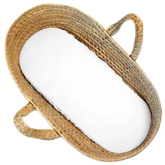 Drap Housse Couffin Ovale En Gaze De Coton Jeanne Blanc