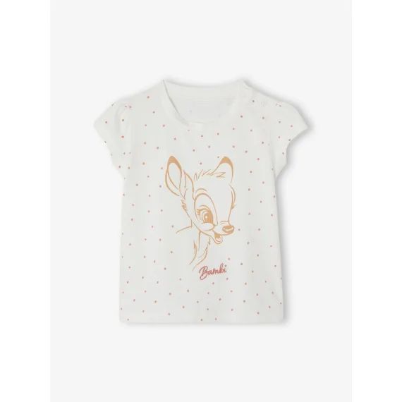 T-shirt bébé fille Disney® Bambi blanc imprimé