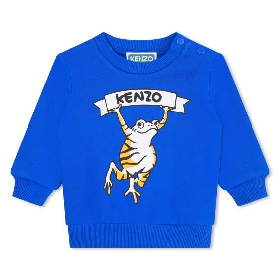 Sweat-shirt en molleton gratté Garçon Bleu