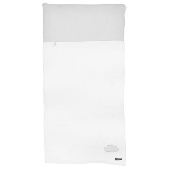 Édredon En Coton – Lily Grey – Gris – 140×70 Cm Blanc