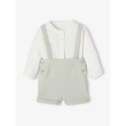 Ensemble cérémonie chemise + short bébé vert sauge