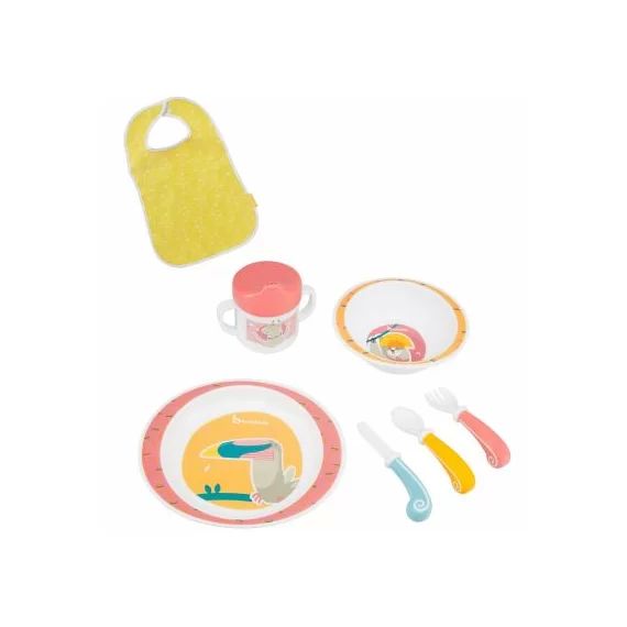 Coffret repas Yummy corail (7 pièces)