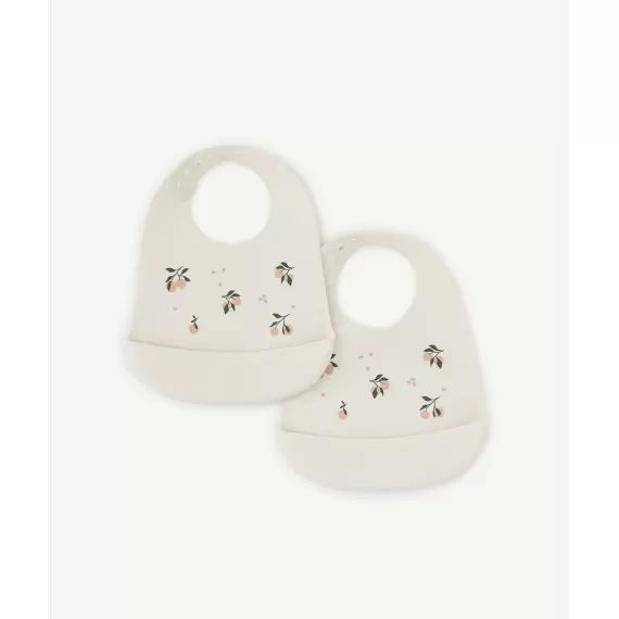 Lot de 2 bavoirs en silicone tilda pêche –  – Soldes