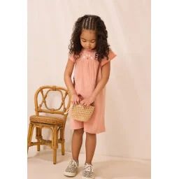 Robe Bébé En Gaze De Coton Mindanao Rose