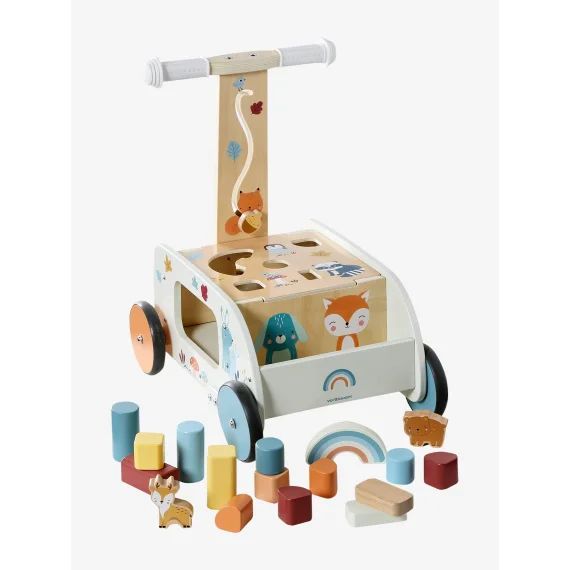 Chariot de marche 2 en 1 Les amis de la forêt en bois FSC bois