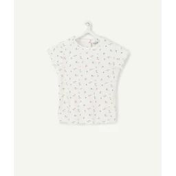 Le t-shirt blanc en coton biologique avec imprimé cerises –  – Soldes